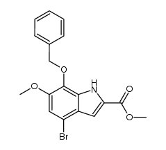 methyl 7-benzyloxy-4-bromo-6-methoxy-1H-indole-2-carboxylate Structure