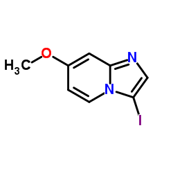 3-碘-7-甲氧基咪唑并[1,2-a]吡啶结构式