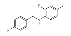 2-Fluoro-N-(4-fluorobenzyl)-4-methylaniline结构式