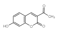 3-乙酰基-7-羟基-苯并吡喃-2-酮结构式