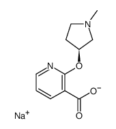 Sodium; 2-((S)-1-methyl-pyrrolidin-3-yloxy)-nicotinate结构式