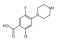 2-chloro-5-fluoro-4-piperazin-1-ylbenzoic acid结构式