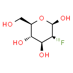 2-[18F]Fluoro-2-deoxy-β-D-glucopyranose结构式