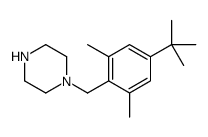 1-[(4-tert-butyl-2,6-dimethylphenyl)methyl]piperazine Structure