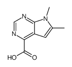 6,7-dimethylpyrrolo[2,3-d]pyrimidine-4-carboxylic acid Structure