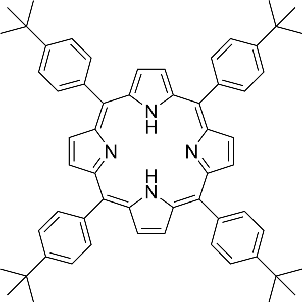 间-四(4-叔丁基苯基)卟啉结构式