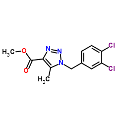 Methyl 1-(3,4-dichlorobenzyl)-5-methyl-1H-1,2,3-triazole-4-carboxylate结构式