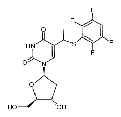 2'-deoxy-5-[1-(2-methoxyphenylthio)ethyl]uridine Structure