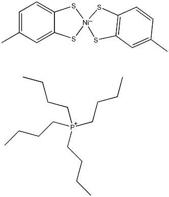 四丁基膦双(4-甲基-1,2-苯二硫烯)镍(III)结构式