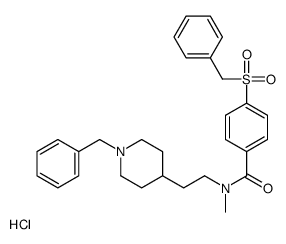1-benzyl-4-(2-(N-(4'-(benzylsulfonyl)benzoyl)-N-methylamino)ethyl)piperidine结构式