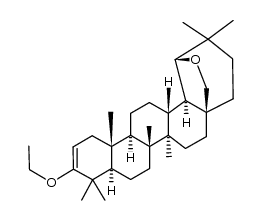 19β,28-epoxy-3-ethoxy-18α-olean-2-ene Structure