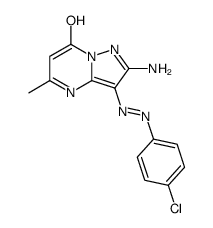 2-Amino-3-(4-chloro-phenylazo)-5-methyl-pyrazolo[1,5-a]pyrimidin-7-ol结构式
