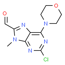 2-CHLORO-9-METHYL-6-MORPHOLINO-9H-PURINE-8-CARBALDEHYDE structure