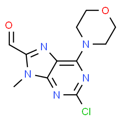 2-CHLORO-9-METHYL-6-MORPHOLINO-9H-PURINE-8-CARBALDEHYDE Structure