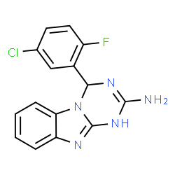 4-(5-Chloro-2-fluorophenyl)-1,4-dihydro-[1,3,5]triazino[1,2-a]benzimidazol-2-amine Structure