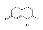 2-ethyl-4a,8-dimethyl-3,4,5,6-tetrahydro-2H-naphthalene-1,7-dione结构式