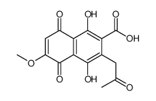 1,4-dihydroxy-6-methoxy-5,8-dioxo-3-(2-oxopropyl)naphthalene-2-carboxylic acid结构式
