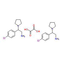 2-(4-CHLORO-PHENYL)-2-PYRROLIDIN-1-YL-ETHYLAMINEHEMIOXALATE结构式