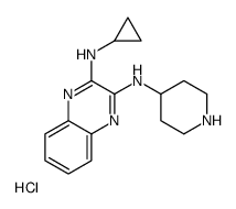 N2-CYCLOPROPYL-N3-(PIPERIDIN-4-YL)QUINOXALINE-2,3-DIAMINE HYDROCHLORIDE structure