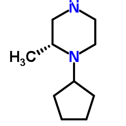 (2R)-1-Cyclopentyl-2-methylpiperazine Structure