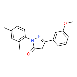 1-(2,4-dimethylphenyl)-3-(3-methoxyphenyl)-1H-pyrazol-5(4H)-one structure