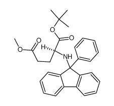 L-α-tert-butyl γ-methyl N-(9-(9-phenylfluorenyl))glutamate结构式