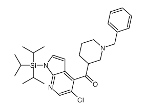 (1-benzyl-3-piperidyl)-(5-chloro-1-triisopropylsilyl-pyrrolo[2,3- b]pyridin-4-yl)methanone结构式