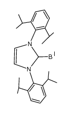 1,3-bis-(2,6-diisopropylphenyl)imidazol-2-ylidene boryl iodide Structure