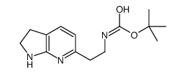 tert-butyl N-[2-(2,3-dihydro-1H-pyrrolo[2,3-b]pyridin-6-yl)ethyl]carbamate Structure
