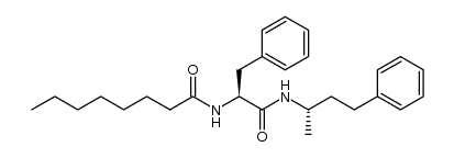 N-(1-oxo-3-phenyl-1-(4-phenylbutan-2-ylamino)propan-2-yl)octanamide结构式