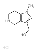 (1-methyl-4,5,6,7-tetrahydro-1H-pyrazolo[4,3-c]pyridin-3-yl)methanol(SALTDATA: 2HCl)结构式