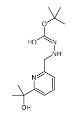 tert-butyl N-[[6-(2-hydroxypropan-2-yl)pyridin-2-yl]methylamino]carbamate结构式