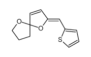 2-(thiophen-2-ylmethylidene)-1,6-dioxaspiro[4.4]non-3-ene结构式