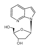 1-(2-deoxy-β-D-erythro-pentofuranosyl)-1H-pyrrolo[2,3-b]pyridine结构式
