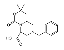 (R)-1-BOC-4-BENZYLPIPERAZINE-2-CARBOXYLICACID Structure