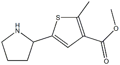 2-Methyl-5-pyrrolidin-2-yl-thiophene-3-carboxylic acid methyl ester结构式