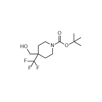 tert-Butyl4-(hydroxymethyl)-4-(trifluoromethyl)piperidine-1-carboxylate structure