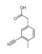 2-(3-氰基-4-甲基苯基)乙酸结构式