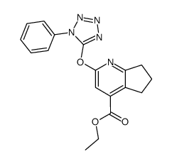 ethyl 5,6-(trimethylene)-2-(1-phenyl-5-tetrazolyloxy)-pyridine-4-carboxylate结构式