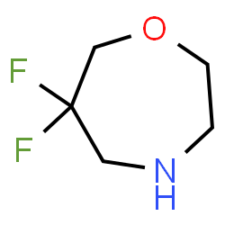 6,6-Difluoro-1,4-oxazepane结构式