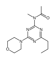 N-methyl-N-(4-morpholin-4-yl-6-propyl-1,3,5-triazin-2-yl)acetamide结构式