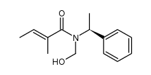 (S,E)-N-(hydroxymethyl)-2-methyl-N-(1-phenylethyl)but-2-enamide结构式