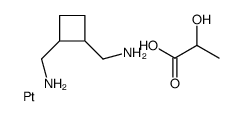 2-(Aminomethyl)cyclobutyl]methanamine 2-hydroxypropanoic acid platinum salt structure