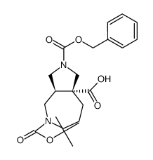 2-(benzyloxycarbonyl)-5-(tert-butoxycarbonyl)decahydropyrrolo[3,4-c]azepine-8a-carboxylic acid结构式