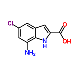 7-Amino-5-chloro-1H-indole-2-carboxylic acid结构式
