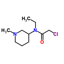 2-Chloro-N-ethyl-N-(1-methyl-3-piperidinyl)acetamide结构式