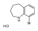 9-bromo-2,3,4,5-tetrahydro-1H-1-benzazepine,hydrochloride结构式