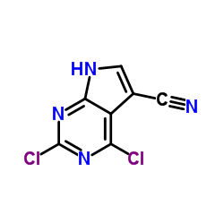 2,4-二氯-7H-吡咯并[2,3-d]嘧啶-5-腈图片