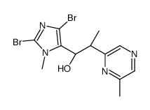 (1R,2R)-1-(2,5-dibromo-3-methylimidazol-4-yl)-2-(6-methylpyrazin-2-yl)propan-1-ol Structure