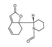 (RS)-1-formyl-2-((SR)-2-oxo-6,7-dihydro-2H-benzofuran-7a-yl)-piperidine结构式